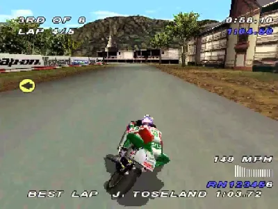 Castrol Honda Superbike Racing gameplay screenshot on PS1
