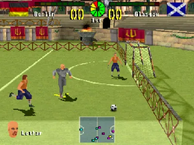 Chris Kamara's Street Soccer gameplay screenshot on PS1