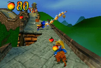 Crash Bandicoot: Warped gameplay screenshot on PS1