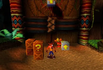 Crash Bandicoot gameplay screenshot on PS1