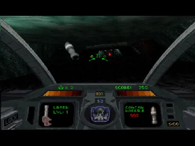 Descent II gameplay screenshot on PS1