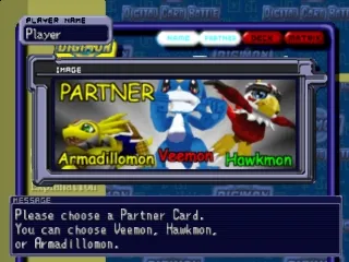 Digimon Digital Card Battle gameplay screenshot on PS1