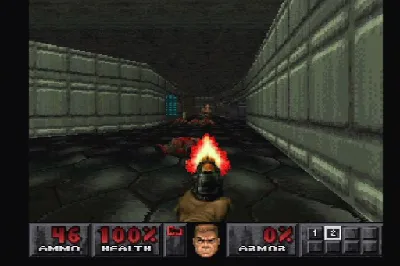 Doom gameplay screenshot on PS1