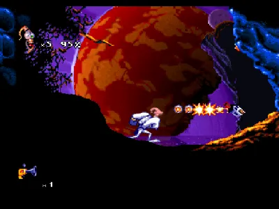 Earthworm Jim 2 gameplay screenshot on PS1