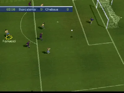 FIFA 2001 gameplay screenshot on PS1