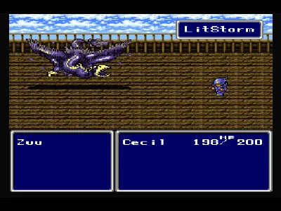 Final Fantasy IV gameplay screenshot on PS1