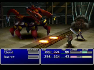 Final Fantasy VII gameplay screenshot on PS1