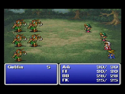 Final Fantasy gameplay screenshot on PS1