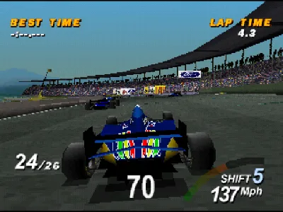 Formula 1 gameplay screenshot on PS1