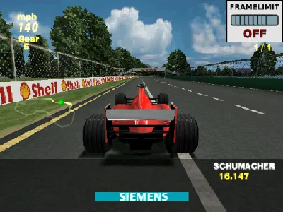 Formula One 99 gameplay screenshot on PS1