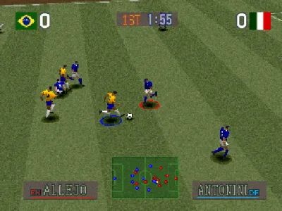 Goal Storm gameplay screenshot on PS1