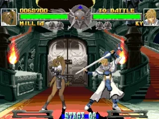 Guilty Gear gameplay screenshot on PS1