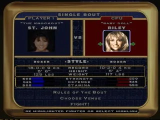 HBO Boxing gameplay screenshot on PS1