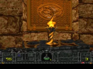 Hexen: Beyond Heretic gameplay screenshot on PS1