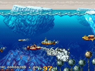 In the Hunt gameplay screenshot on PS1