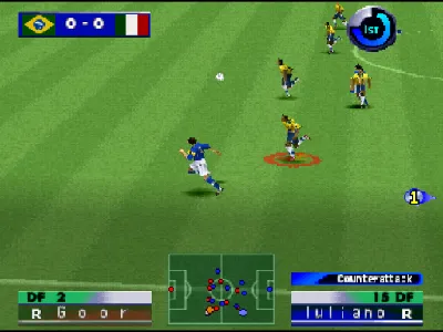 International Superstar Soccer gameplay screenshot on PS1