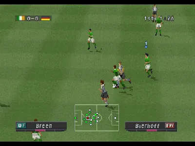 ISS Pro Evolution 2 gameplay screenshot on PS1