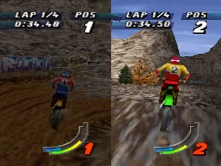 Jeremy McGrath Supercross '98 gameplay screenshot on PS1