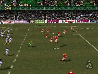 Jonah Lomu Rugby gameplay screenshot on PS1
