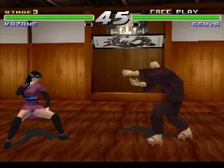Kensei: Sacred Fist gameplay screenshot on PS1