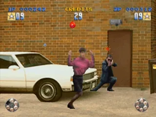 Lethal Enforcers gameplay screenshot on PS1