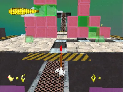 Mort the Chicken gameplay screenshot on PS1