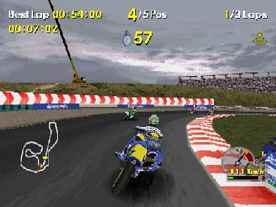Moto Racer World Tour gameplay screenshot on PS1