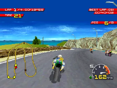 Moto Racer gameplay screenshot on PS1