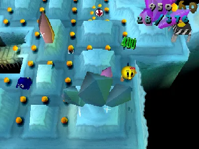 Ms. Pac-Man Maze Madness gameplay screenshot on PS1