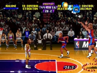 NBA Hangtime gameplay screenshot on PS1