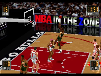 NBA In the Zone 2 gameplay screenshot on PS1