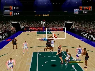 NBA in the Zone 2000 gameplay screenshot on PS1
