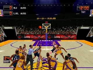 NBA In The Zone gameplay screenshot on PS1