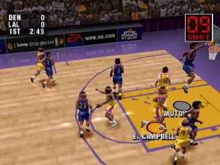 NBA Live 96 gameplay screenshot on PS1