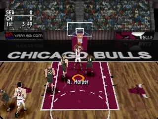 NBA Live 97 gameplay screenshot on PS1