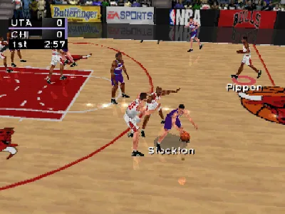 NBA Live 98 gameplay screenshot on PS1