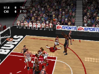 NBA Live 99 gameplay screenshot on PS1
