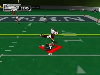 NCAA GameBreaker 2001 gameplay screenshot on PS1