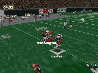 NFL GameDay 98 gameplay screenshot on PS1