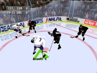 NHL 97 gameplay screenshot on PS1