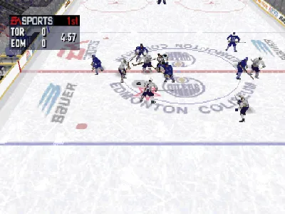 NHL 99 gameplay screenshot on PS1
