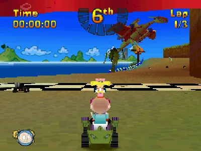 Nicktoons Racing gameplay screenshot on PS1