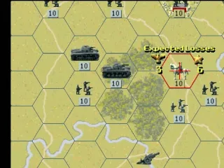 Panzer General gameplay screenshot on PS1