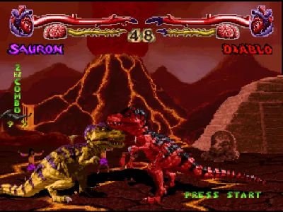 Primal Rage gameplay screenshot on PS1