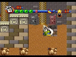 Punky Skunk gameplay screenshot on PS1