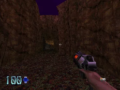 Quake II gameplay screenshot on PS1
