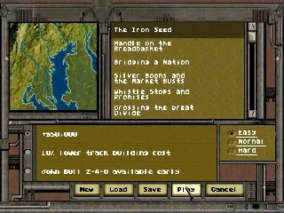 Railroad Tycoon II gameplay screenshot on PS1