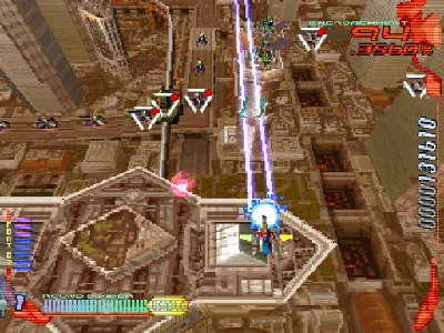 RayCrisis gameplay screenshot on PS1