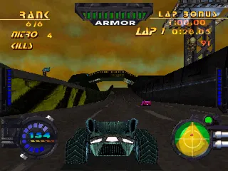Rock & Roll Racing 2: Red Asphalt gameplay screenshot on PS1