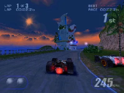 Rollcage gameplay screenshot on PS1